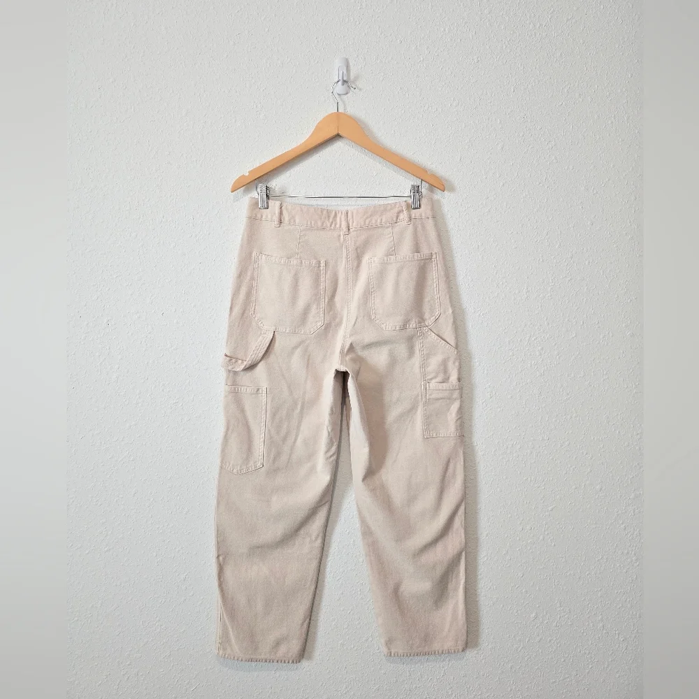 Aritzia Wilfred Cream Utility Patch Pocket Relaxed Pants 10 - Picture 6 of 10